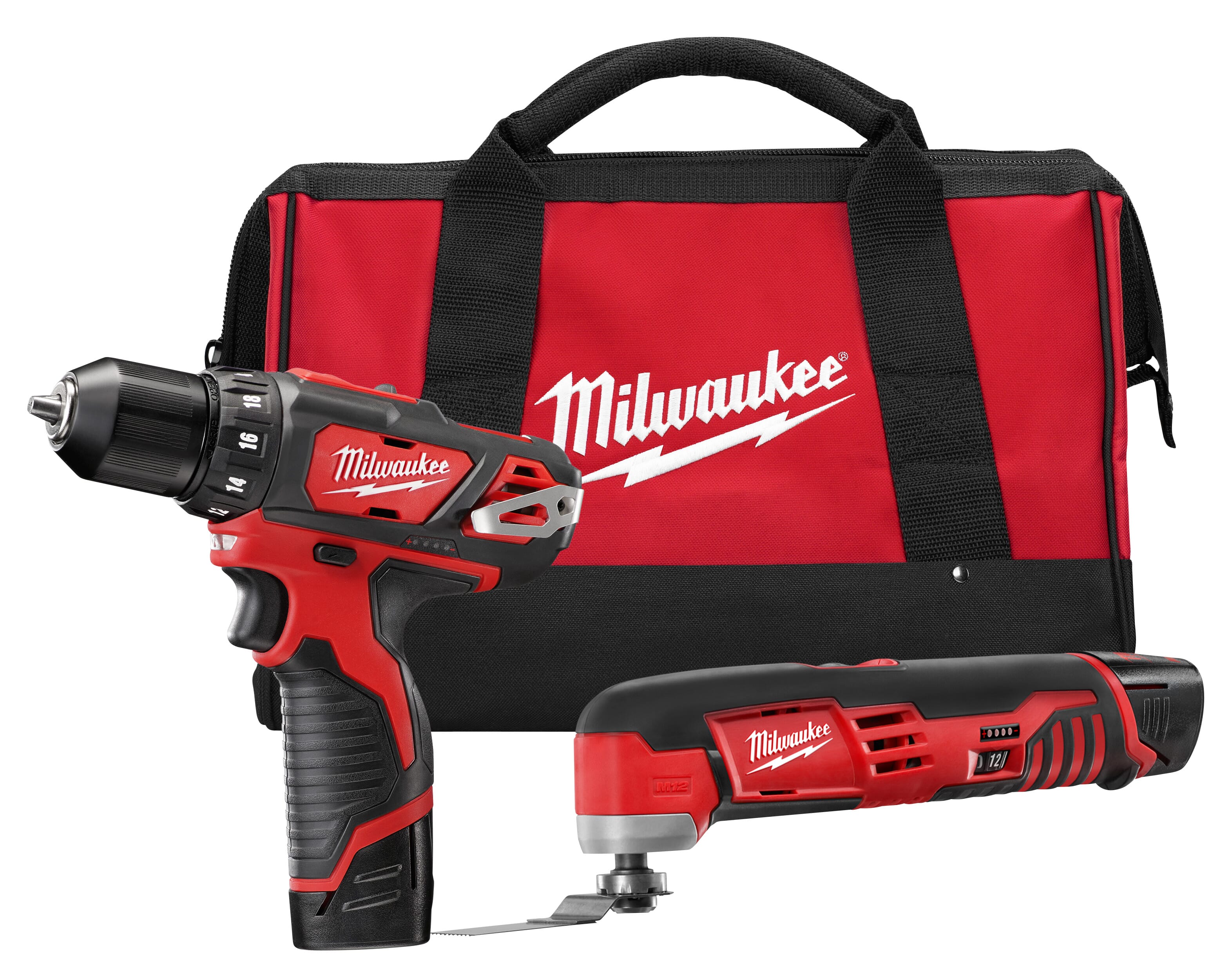 Milwaukee® M12™ 2495-22 2-Tool Cordless Combination Kit, Tools: Drill/Oscillating Tool, 12 VDC, 1.5 Ah Lithium-Ion, Keyless Blade